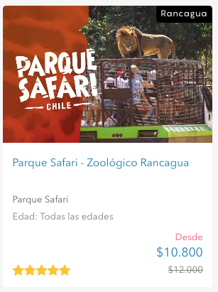 Parque safari - entrekids.cl - Bookforce