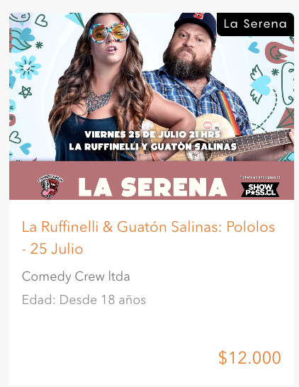 Ticketera para humoristas